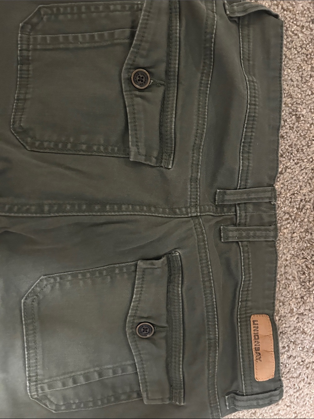 Woman's Utility Cargo Pants in Olive Green - Slim Tapered - Picture 6 of 7